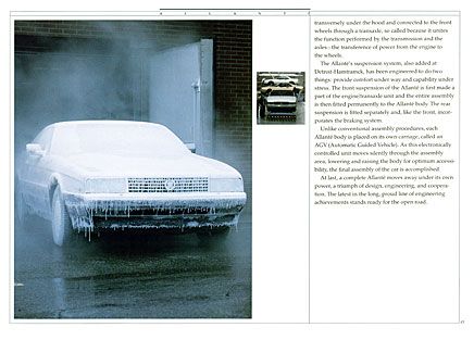 Cadillac Allanté ute i kylan. Det fick den vänja sig vid.