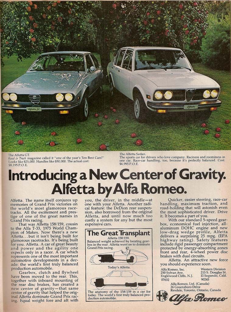 Alfetta berlina och alfetta GT 1975
