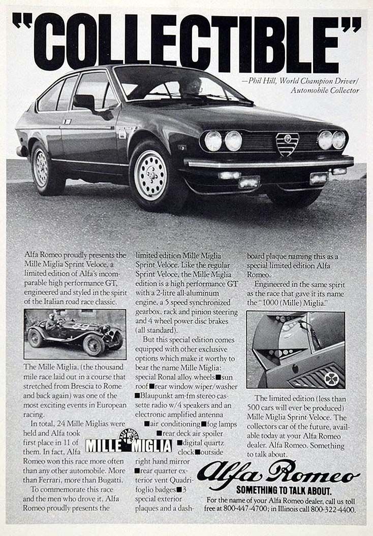 Alfetta GT var dragplåstret i annonserna 1977