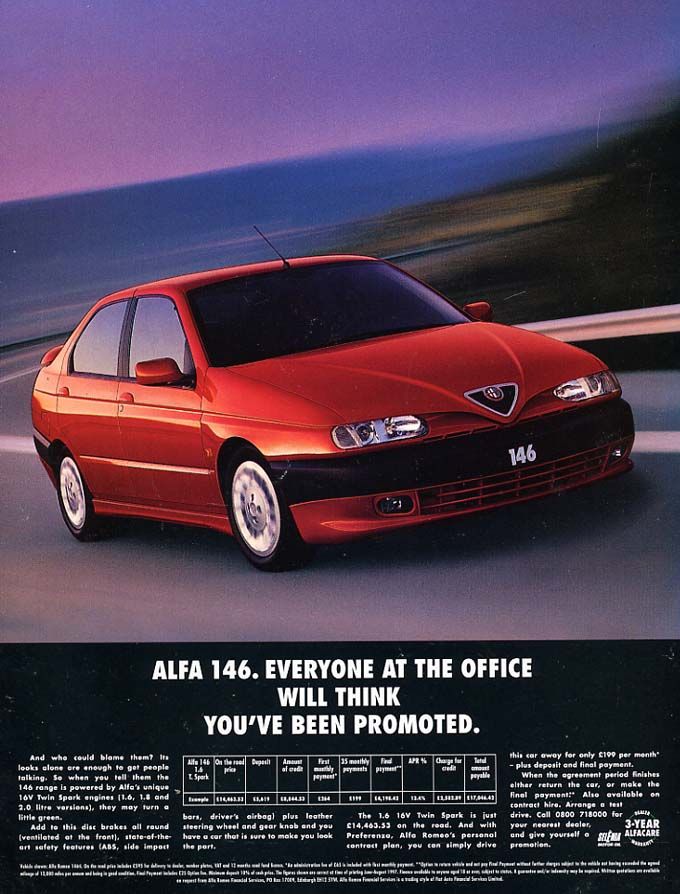 Likaså Alfa 146 , här från 1999.