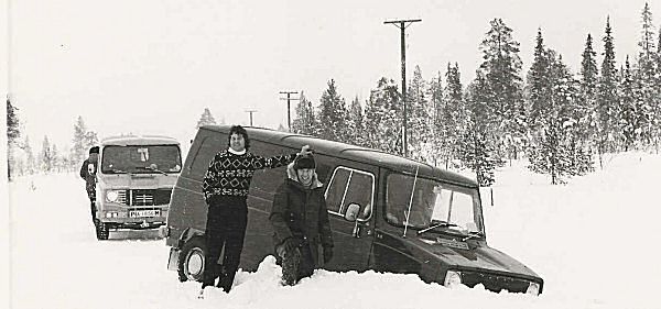 Sherpaprototyper under test i Finland, redan här började det gå galet.