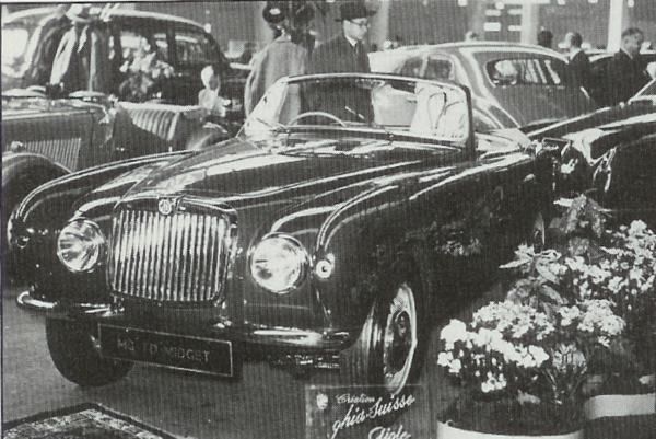 Ghia-Aigle i Schweiz byggde också ett par MG Specialare, designade av Frua. Här är en TD cabriolet