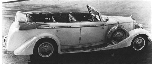 1935, enorm Tourwagen kaross på Maybach DS8.