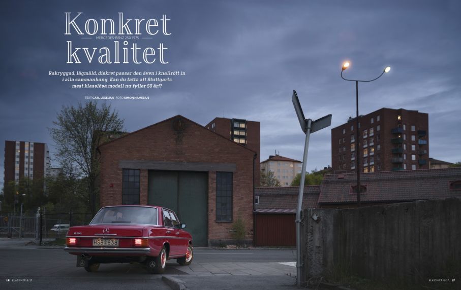 Mercedes Kompakt gör sig mycket bra i signalrött!