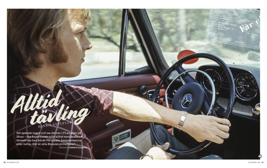 För första gången någonsin – Ronnie Petersons privatbilar! Kenneth Olausson listar dem – från VW-pickisen till sista Lotusen.