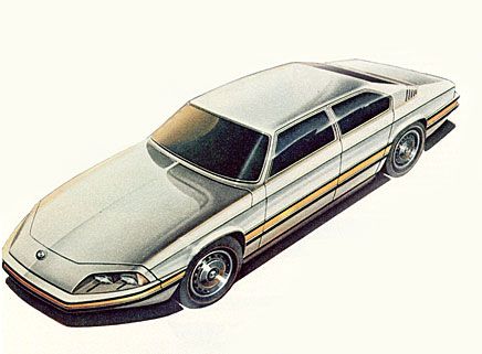 BMW:s säkerhetsbil skulle kombinera säkerhet och elegans. Men så mycket mer än den här skissen har vi inte kunnat hitta, blev den verklighet?