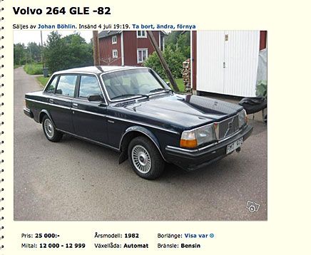 Lyxigaste Volvon 1982, i alla fall tills nya 760 kom ut på marknaden. Oerhört ovanlig och extra snygg i mörkblått!