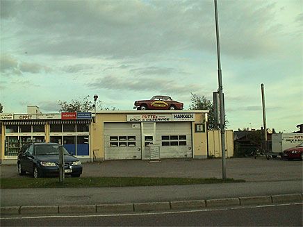 En Volvo Amazon någonstans i Sverige, föredömligt uppflugen. Christian Traneflod har glömt var han tog bilden.