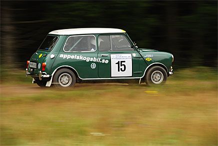 Roland Appelskog slutade på en 46:e plats i Mälarrallyt med sin BMC Cooper S.