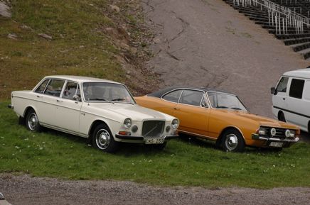 Prydliga 60-talsdesigner. Volvo 164 och Opel Rekord Coupé.
