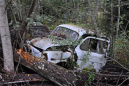 Ledsen Fiat på Röjeråsens bilskrot.