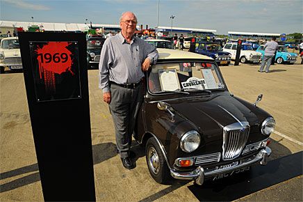 Kurt Jörgensen är den andre ägaren av den här Riley Elf MkIII 1969. "Min familj har alltid haft Rileys så därför ville jag ha den här", berättar Kurt.