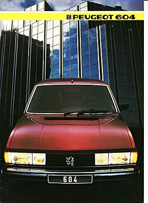 Marknadsföringsbudgeten var uppenbarligen inte enorm på 1980-talet. 1983, 1984 och 1985 användes samma omslagsbild på broschyren för Peugeot 604.