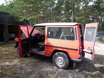 Geländewagen byggdes av Steyr-Puch i Österrike och var utvecklad för att klara militärt bruk.
