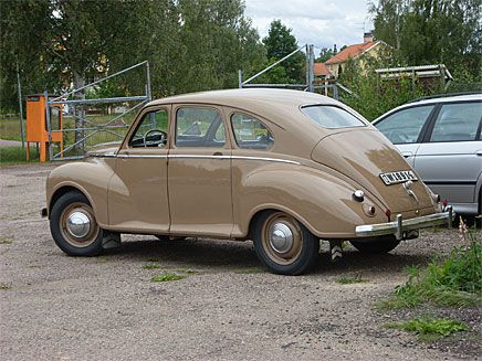 Jowett Javelin, en klart udda företeelse. Bengt Emilsson körde.
