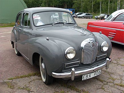 Flygande A:et! Mats Sjöholm ställde upp i Austin A40 Somerset.