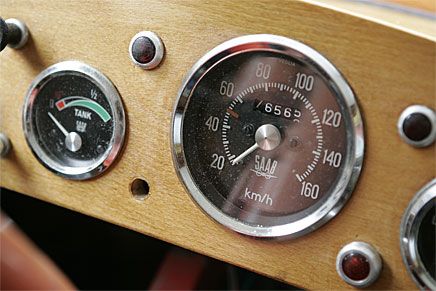 Instrumenten plockades direkt från Saab 95:an.