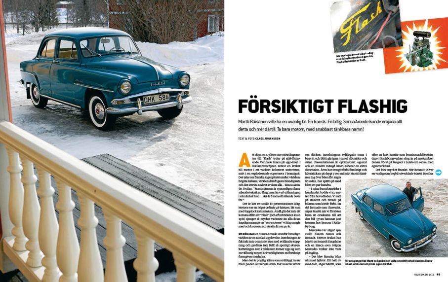 Denna Simca Aronde rullar i Kalix.