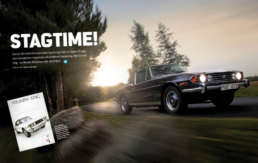 Fyrsitsig V8-cabriolet någon? Här är Trimuph Stag.