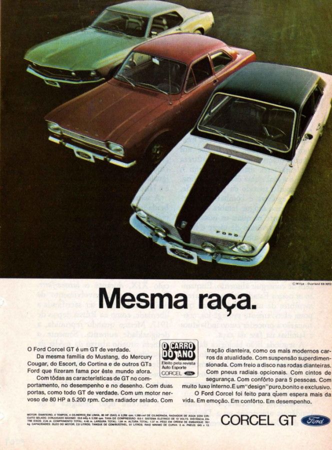 Prestandaford 1970 , Mustang, Escort GT och Corcel GT