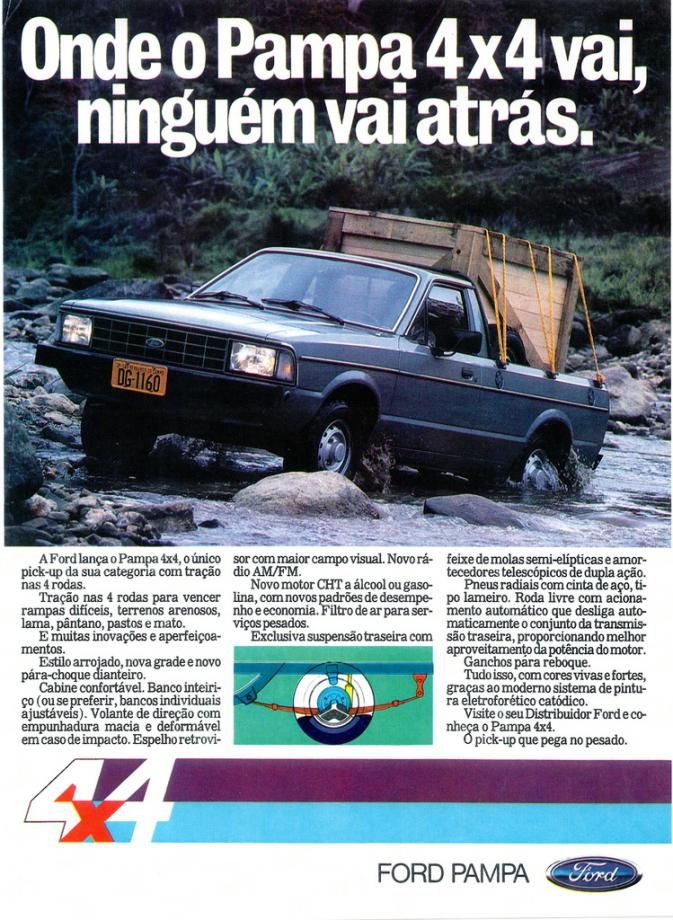 Ford Pampa, fyrhjulsdriven pickup baserad på Del Rey.