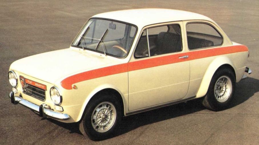 850 på steroider, den vassa Abarth-versionen fick även motorn borrad till 1000cc