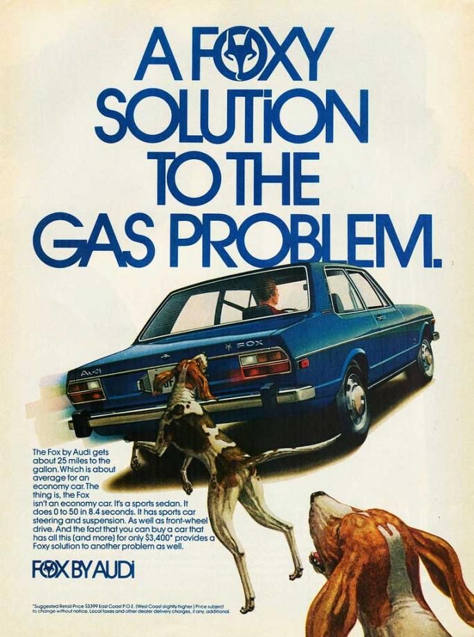 Audi 80 fick heta Fox i USA här 1974