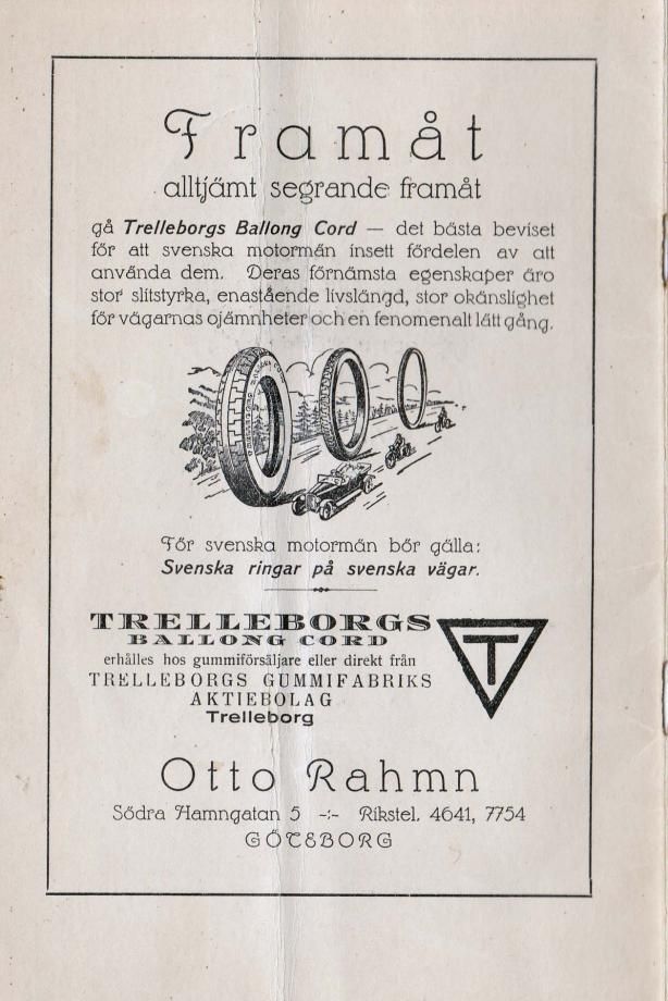 Reklam för Trelleborgs Ballongcord.