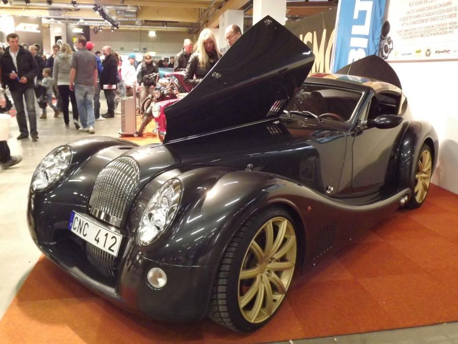 även en hel del sprillans nytt visas upp, Morgan Aero 8 coupe.