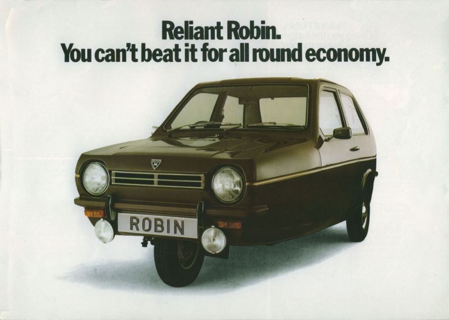 Och mer för Reliant, trehjuliga Robin presenterades 1973.