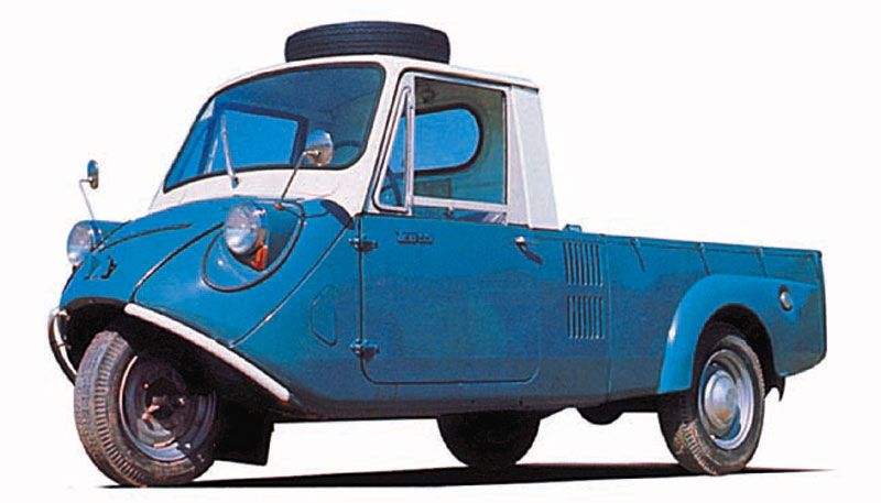 Kia i Korea licenstillverkade mazdas, här deras trehjuling T600 1962
