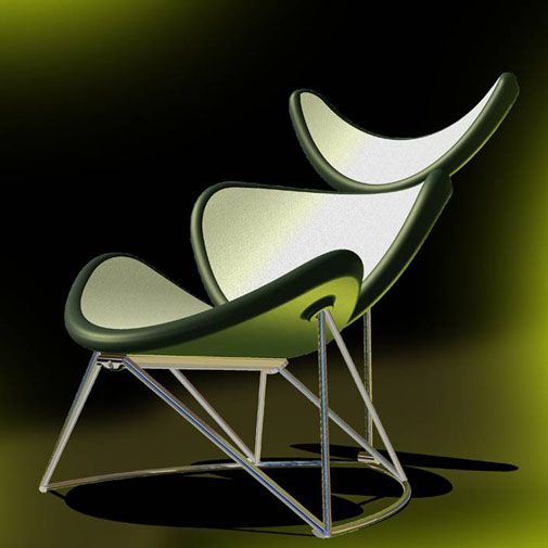Ogle, sedan 1999 Ogle-Noor, gör allt inom design, Ogle började med husgeråd och möbeldesign på 50-talet och det har man inte slutat med. Skiss på fällbar stol.