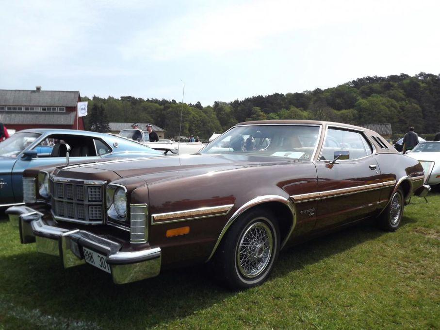 Ovanlig Ford, Elite var en specialmodell i det något röriga utbudet hos Ford 1974, fanns bara som coupé och var en uppiffad Gran Torino, som i sin tur var en lyxigare Torino. Dessutom fanns en Gran Torino Brougham, detta bara i mellanklassen.