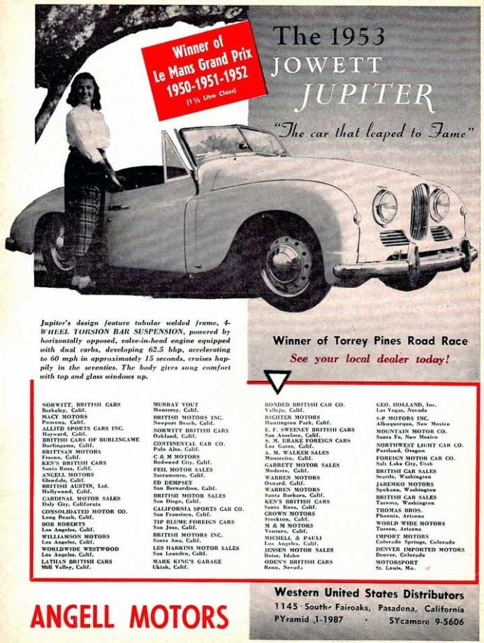 En annan särling var Jowett som också försökte sig in på USA-marknaden 1953 med föga framgång.