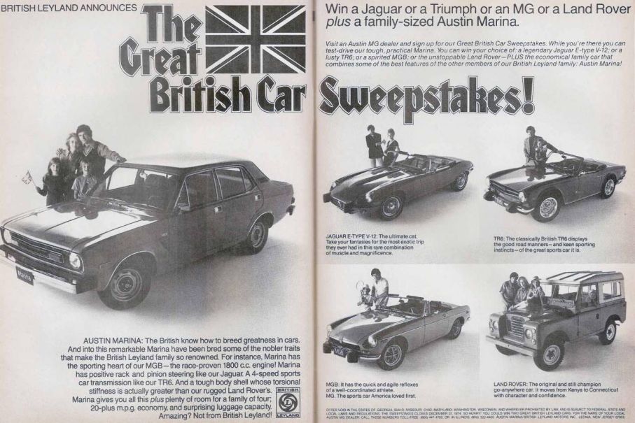 Leylandprogrammet 1973, vid denna tid ingick även Jaguar i stallet.