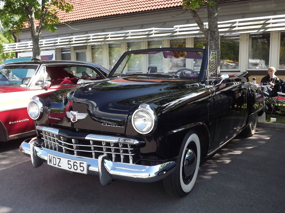 Avdelningen uddamärken bjöd tyvärr inte på särskilt mycket i år, denna fina Champion cabriolet från 1949 var den enda Studebakern som siktades