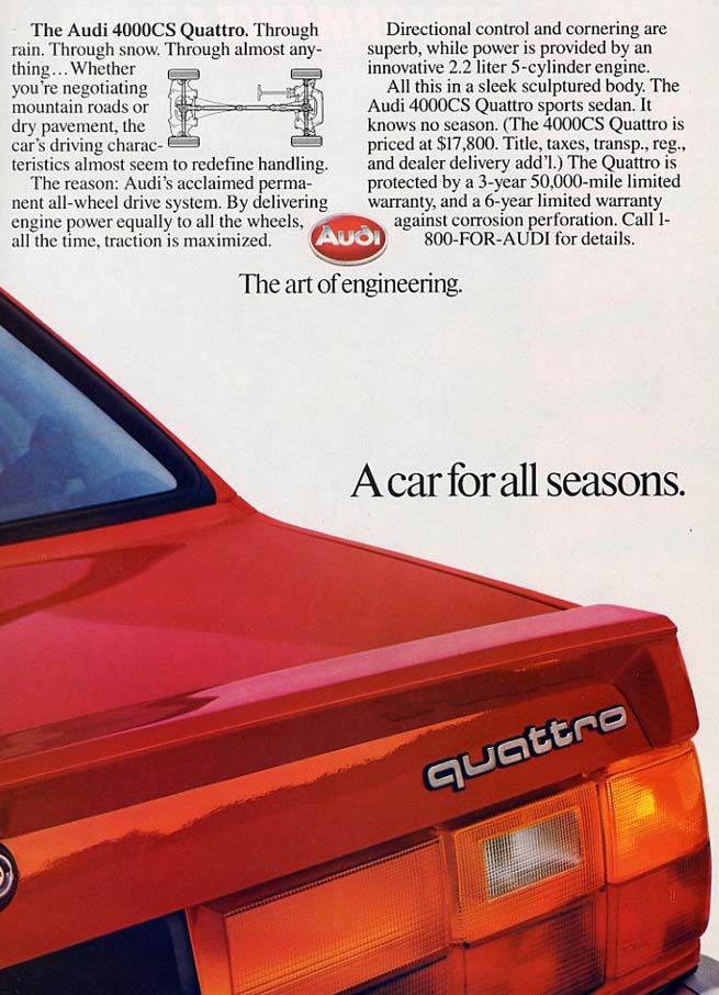 4000CS Quattro 1986,nu upp till 17600 dollar.