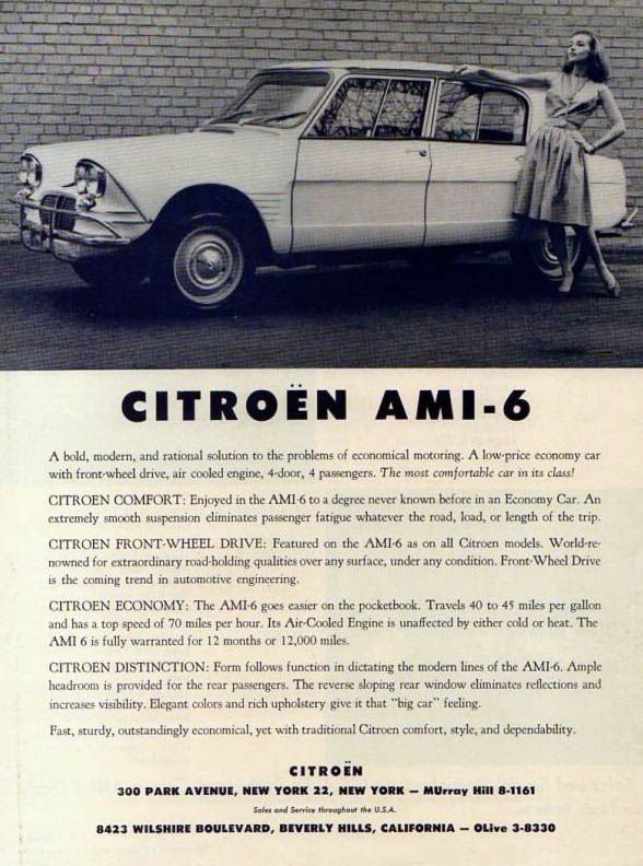 Tillbaks till Citroen, AMI6 för USA