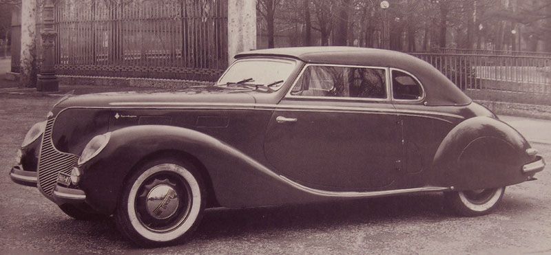 USA-influerad cabriolet från Carozzeria Touring 1938