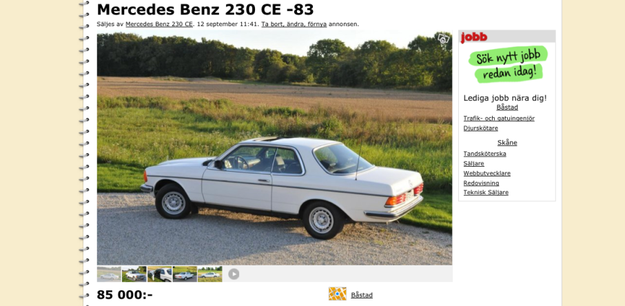 Mercedes W123 i coupéutförande - vilken skönhet!