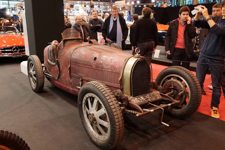 Oväntat men tilltalande att träffa på ett exemplar av legandariska Bugatti Type 35 i så kallat patinerat bruksskick.