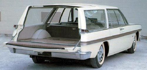 Och från samma ritbord, Skyview wagon från 1962. Intressant att Studebaker visade upp så här påkostade prototyper trots att slutet var nära. Arrangemanget med bakluckan hamnade dock på Lark Wagonaire.