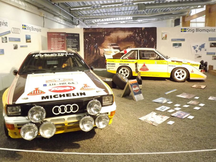 En hel avdelning hade gjorts i ordning för att hylla Mäster Stig och hans långa rallykarriär.
