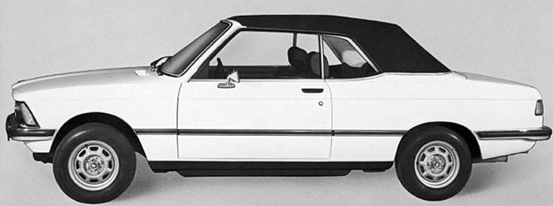 BMW:s cabrioleter byggdes av Baur, och hade då i 3-serien och i föregångaren '02 en slags skyddsbåge över coupén, men Karmannn byggde en prototyp utan detta 1977. Dock skulle ta ett bra tag till innan bågen försvann från BMW:s öppna bilar.