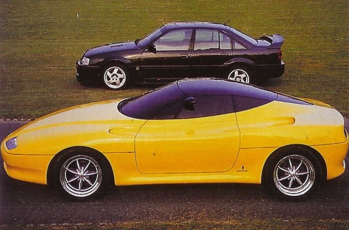 Sen skulle det dröja tio år innan man använde sig av tysk ingenjörskonst under skalet. Pininfarina Chronos visades upp 1991 och var en Opel-Lotus Omega i egen version.