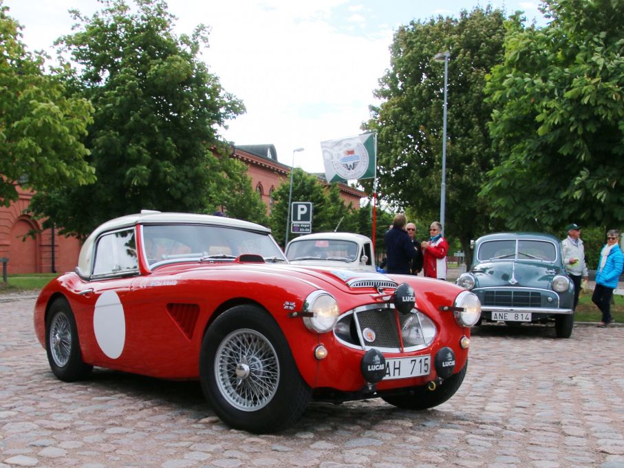 Austin-Healey i full racingmundering
