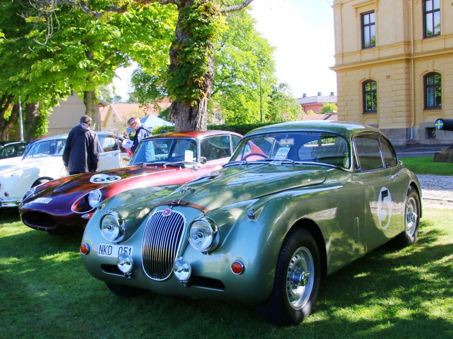 Jaguar XK150 och E-type.