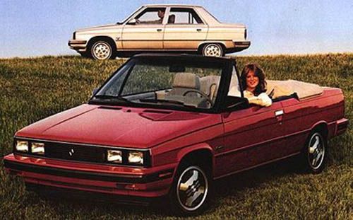 Renault och AMC hade haft ett samröre ända sedan 60-talet och var återfärsäljare för varnadras bilar i respektive länder. Senare byggde aMC Renaultmodeller med eget snitt som denna Alliance baserad på Renault 9.